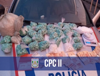 CPC II apreende mais de três mil embalagens de pasta base de cocaína