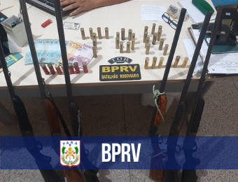 Em apenas dois dias, BPRV apreende nove armas de fogo no nordeste do estado