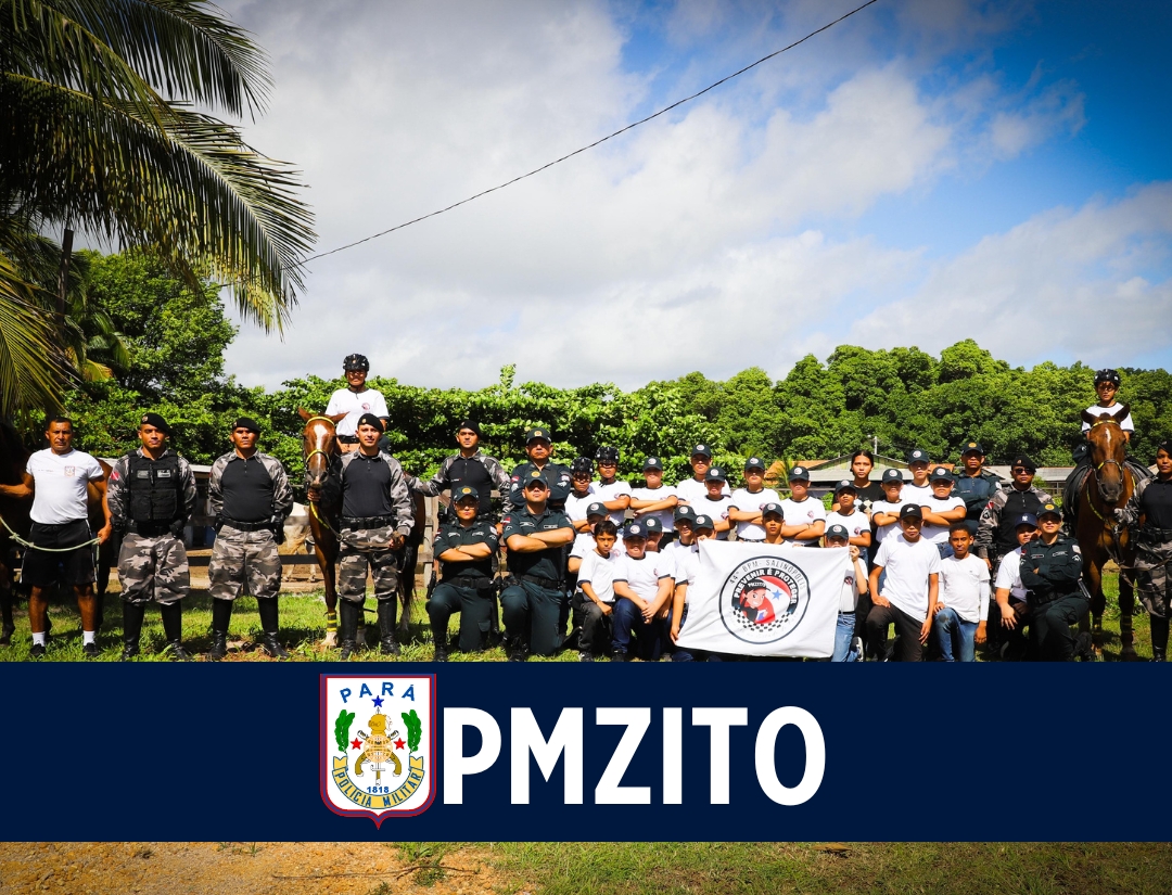 Cavalaria da PMPA recebe visita de alunos do PMZITO em Salinas