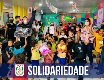 2º e 13º Batalhões promovem ação solidária para crianças