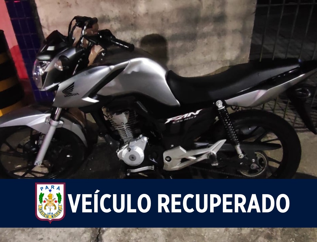 Polícia Militar recupera motocicleta roubada e prende suspeitos em Capanema