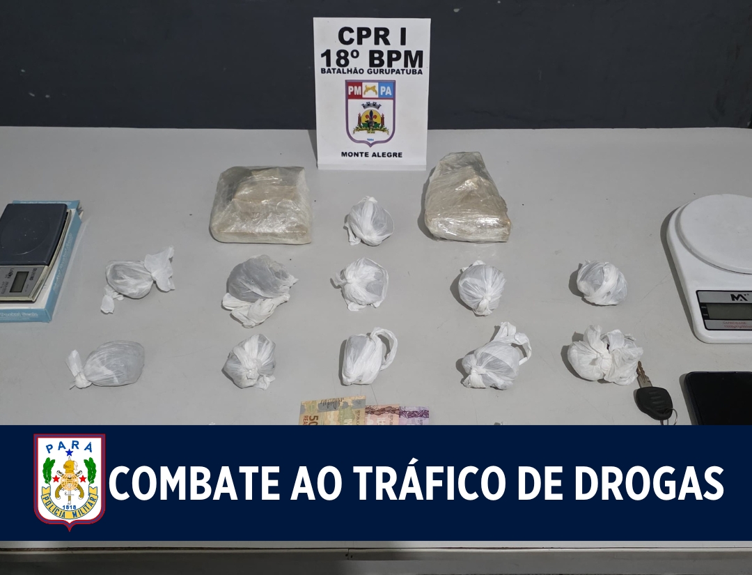 Casal é preso na cidade de Monte Alegre por tráfico de drogas