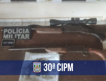 PM prende dupla por porte ilegal de arma de fogo em Santana do Araguaia