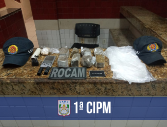 1ª CIPM apreende drogas e materiais ligados ao tráfico em Salinópolis