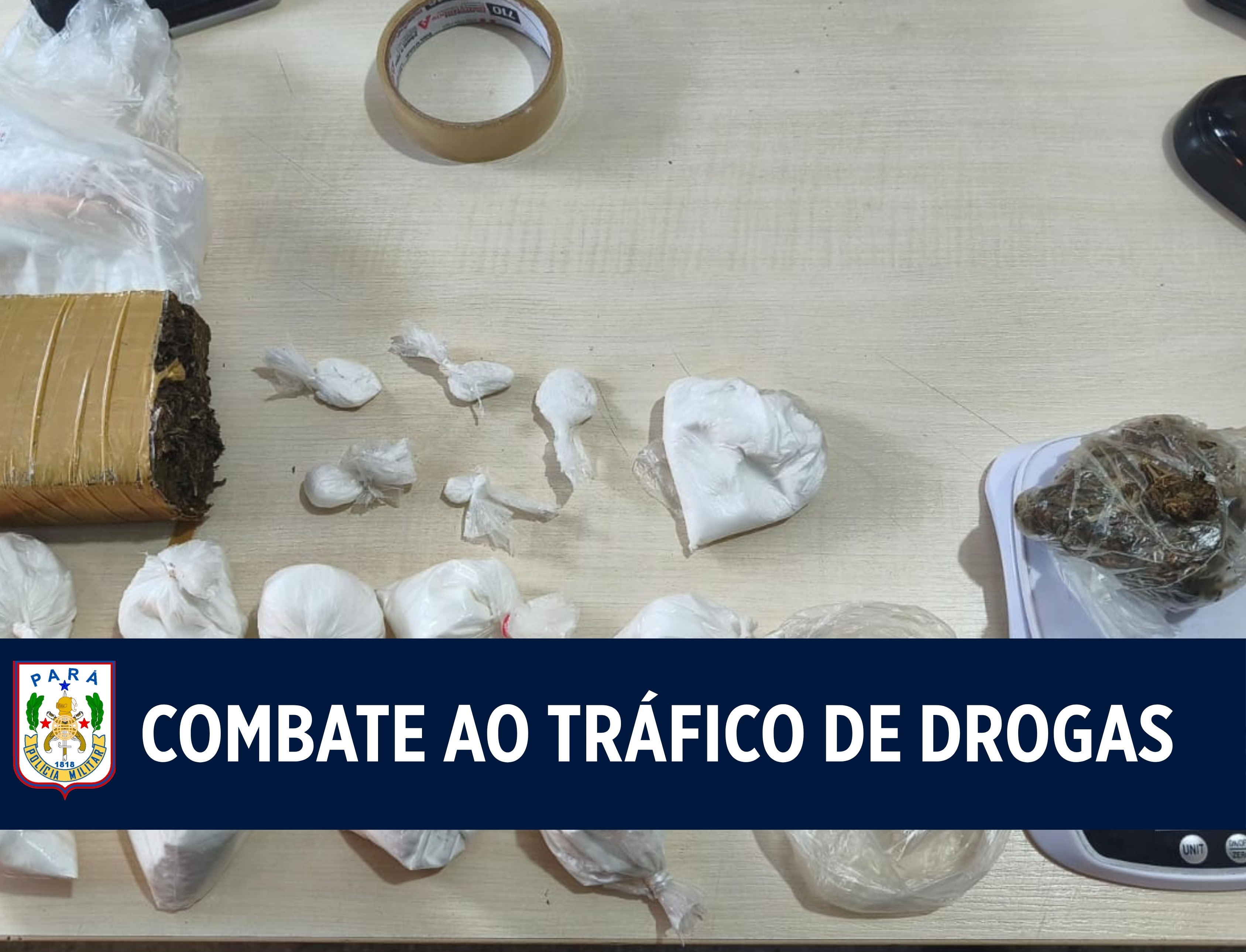 24º BPM apreende cocaína e maconha em Belém 