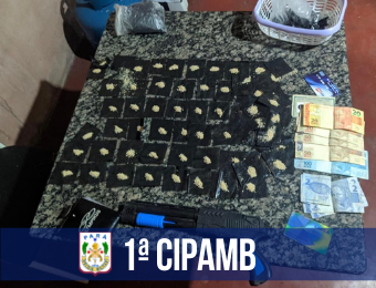 1ª Cipamb prende suspeito com quase 160 petecas de entorpecentes